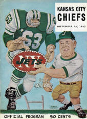AFL game program (Kansas City Chiefs at New York Jets — November 24, 1963)