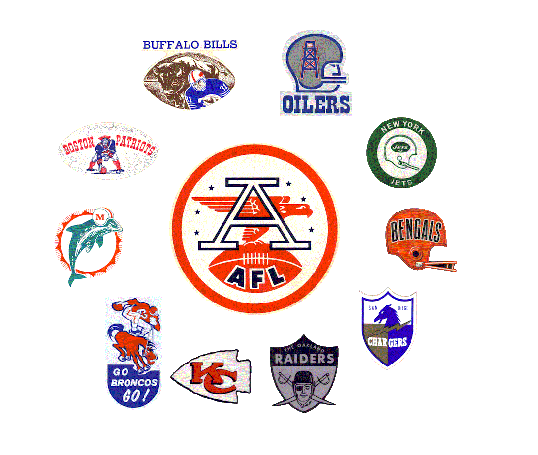 AmericanFootball League (AFL) ~ Original 1960s Decals
