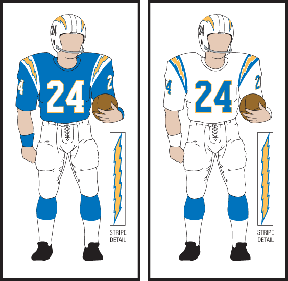 1960 chargers uniform